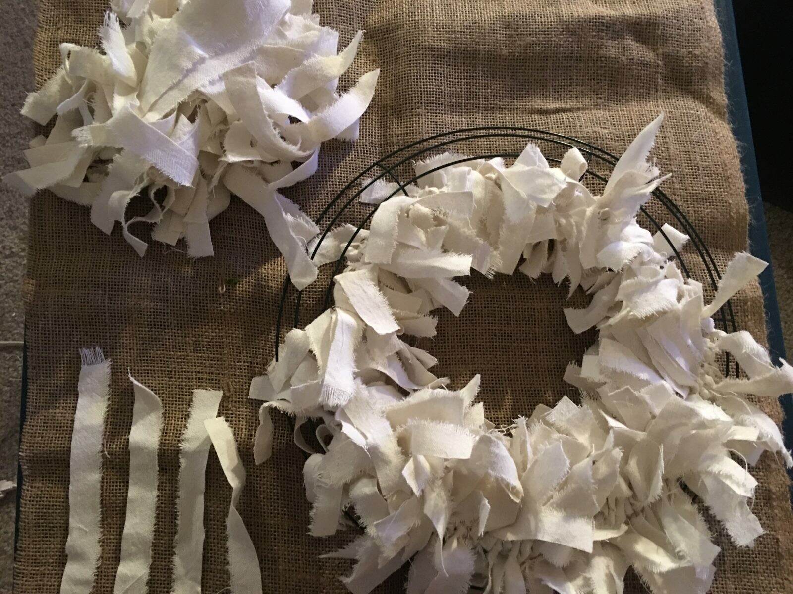 Create With Cynthia, Drop Cloth, Wreath, Drop Cloth Wreath DIY, Drop Cloth Wreath