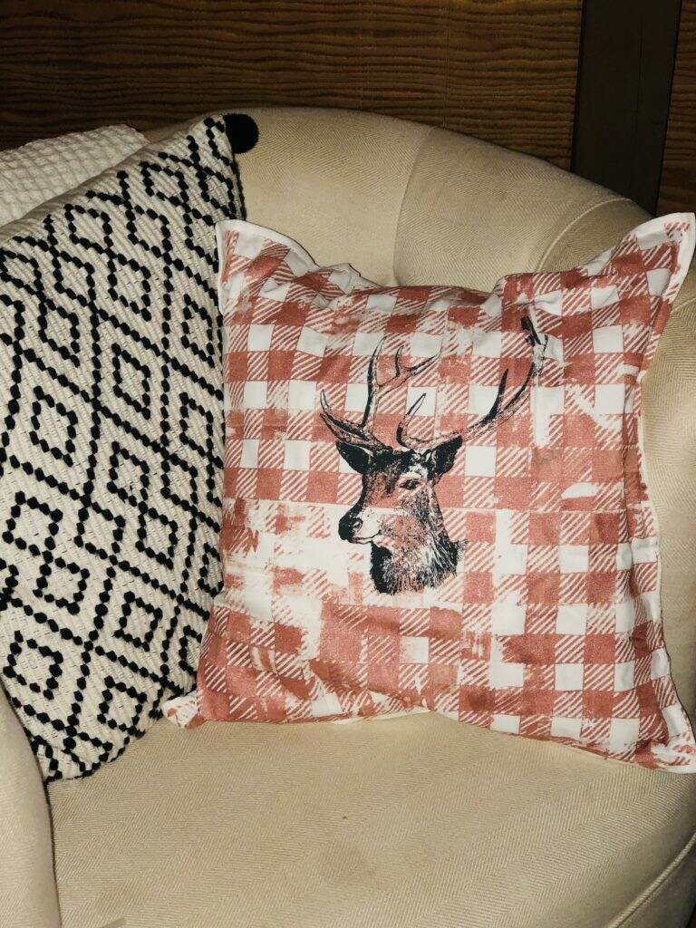 Create With Cynthia, Cynthia Nessel, A Maker's Studio, DIY Reindeer Pillow, DIY Deer Head Pillow