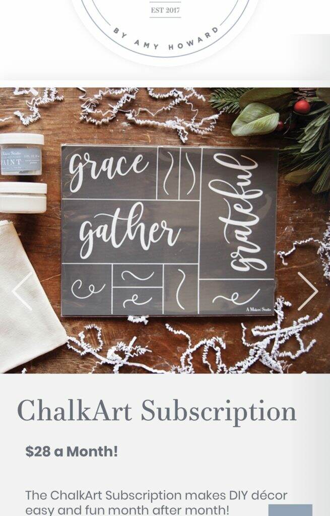 A Maker’s studio, enjoy the bragging rights, crafting a beautiful life, Cynthia nessel, create with Cynthia, home décor, gift idea for the person that has everything, chalk art subscription, gift idea, holiday gift idea, diy wood signs