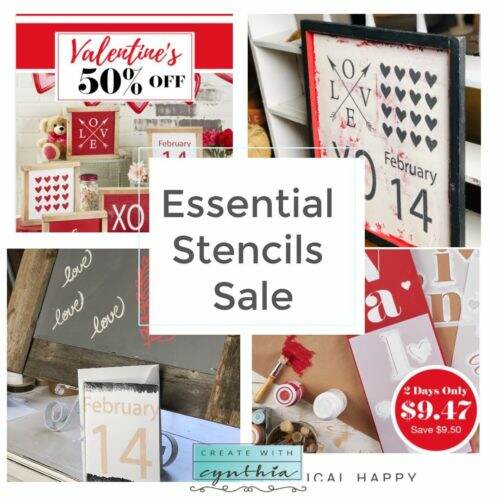 cynthia nessel, create with cynthia, valentine's day diy, valentine's day crafts, essential stencils