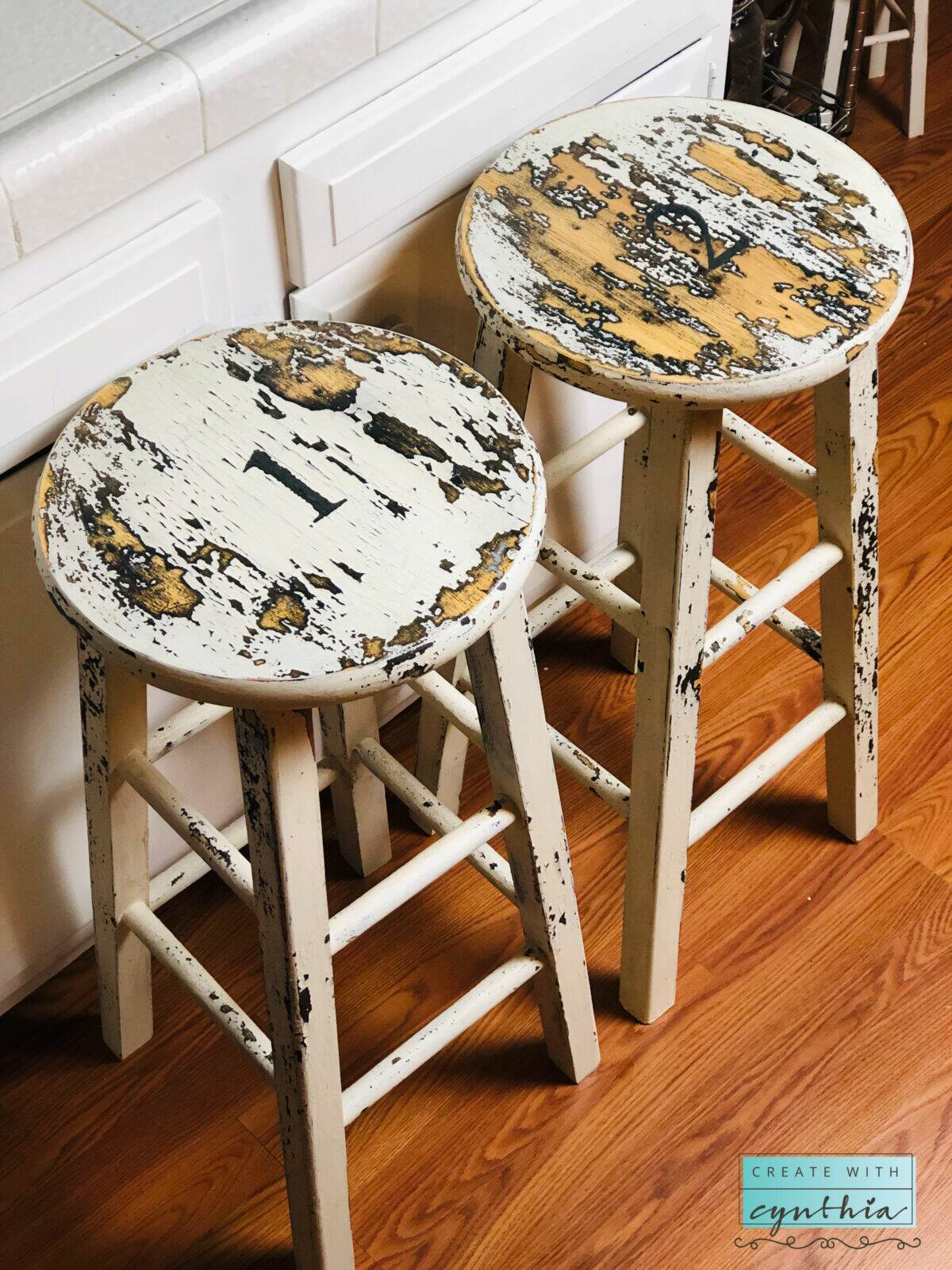 create with cynthia, cynthia nessel, barstool makeover, furniture flip, painted furniture, chippy furniture, essential stencils, diy paint, sweet pickins milk paint, northern california, redwood city, home decor, treasurefest,