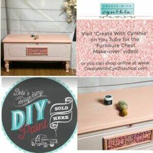 create with cynthia, cynthia nessel, redwood city, painted furniture, home decor, painted hope chest, painted chest, painted bench