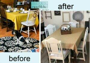 diy paint, debi's design diary paint, essential stencils, create with cynthia, cynthia nessel, diy paint, chair makeover, furniture makeover, diy, home decor, chair makeover