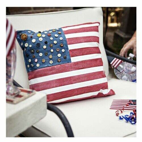 Handmade flag pillow by A Maker's Studio