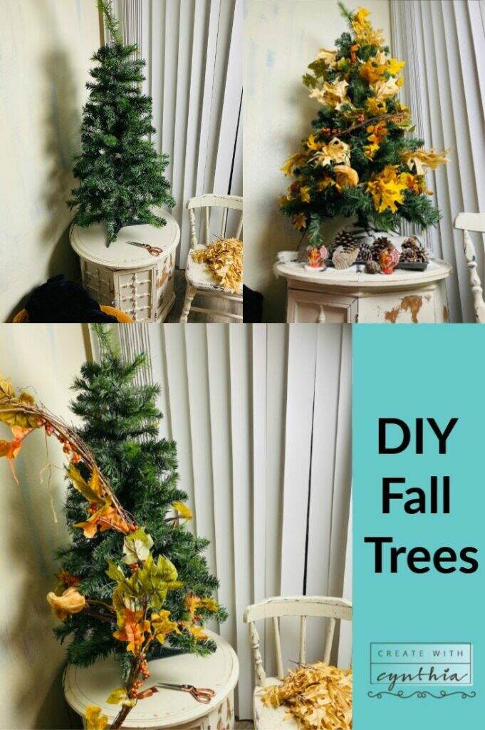 createwithcynthia, cynthia nessel, fall trees, fall decor, diy home decor