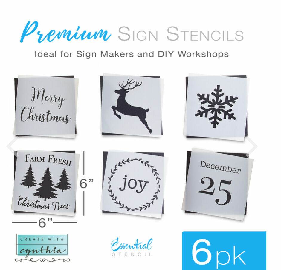 create with cynthia, cynthia nessel, diy wood sign, diy holiday sign, believe,christmas decor, essential stencils, rustoleum,