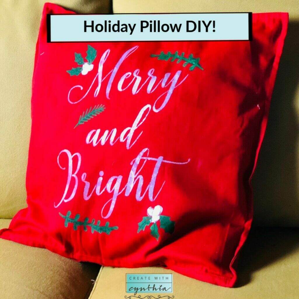 Holiday DIY Pillow on the Weekly Round Up.