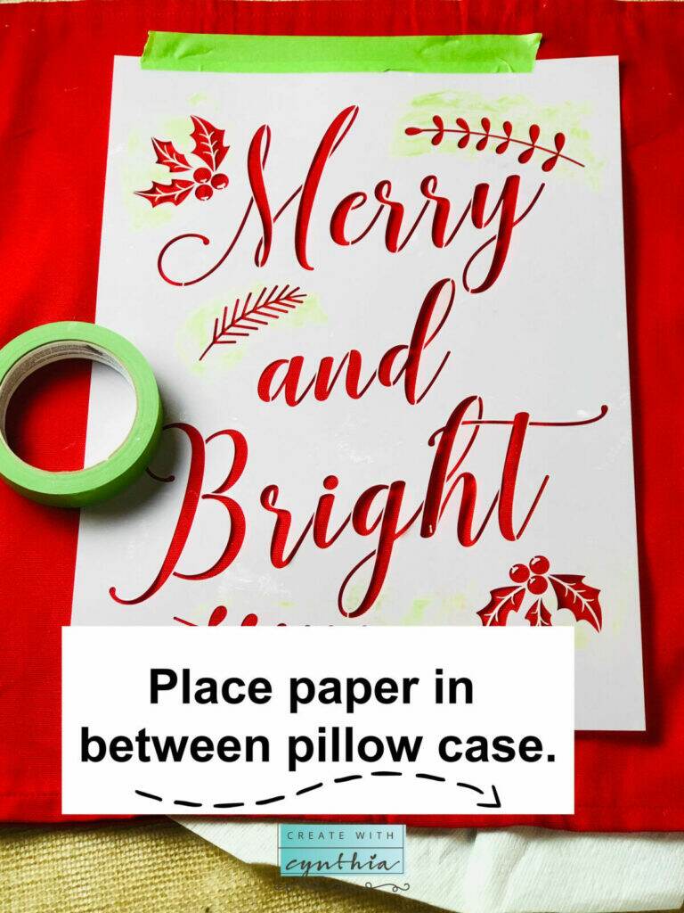 Create with cynthia, cynthia nessel, diy holiday pillow, diy christmas pillow, diy pillow, christmas decor, christmas pillow diy, diy home decor, essential stencils, a maker's studio, craft a beautiful life, enjoy the bragging rights, maker boss