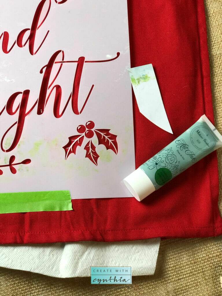 Create with cynthia, cynthia nessel, diy holiday pillow, diy christmas pillow, diy pillow, christmas decor, christmas pillow diy, diy home decor, essential stencils, a maker's studio, craft a beautiful life, enjoy the bragging rights, maker boss