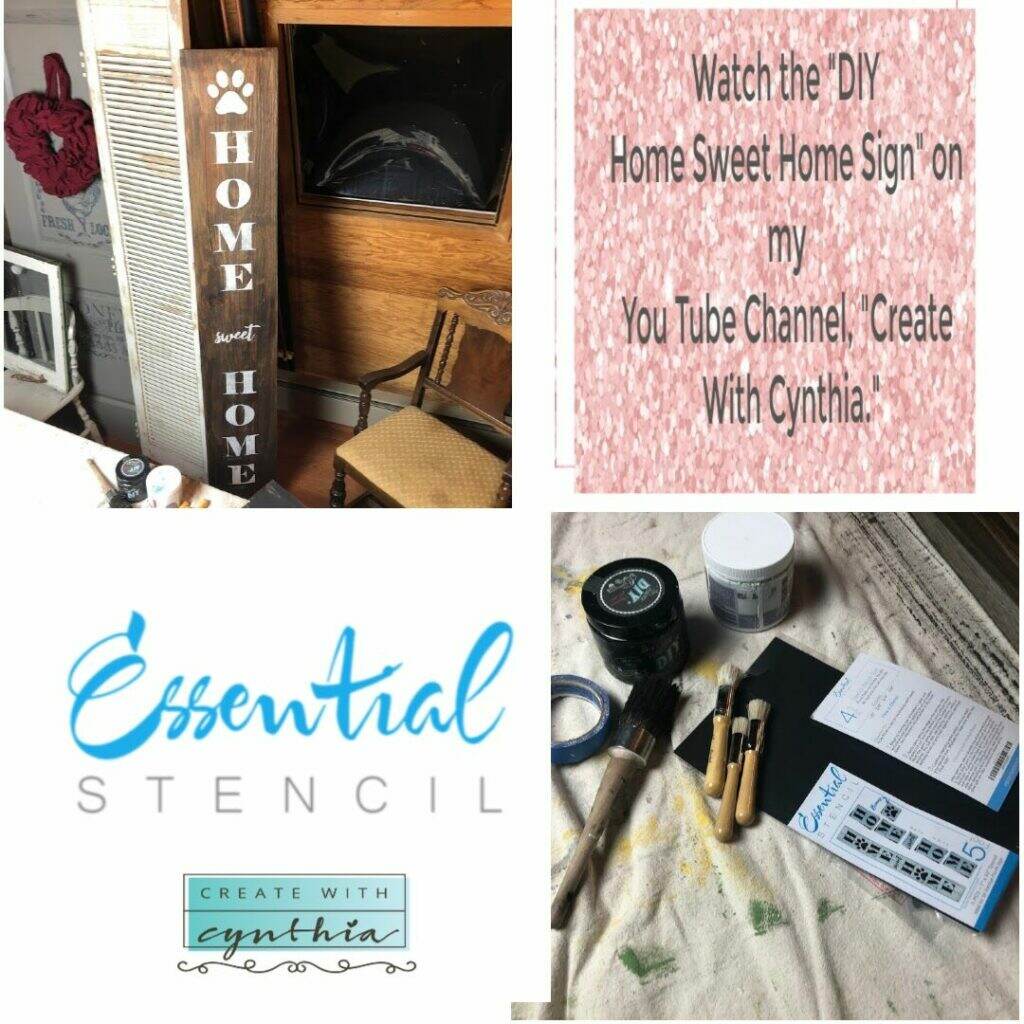 create with cynthia, cynthia nessel, diy wood sign, diy holiday sign, believe,christmas decor, essential stencils, rustoleum,