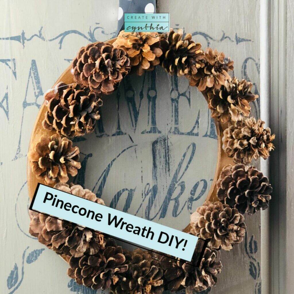 Pinecone Wreath DIY on the Weekly Round Up.