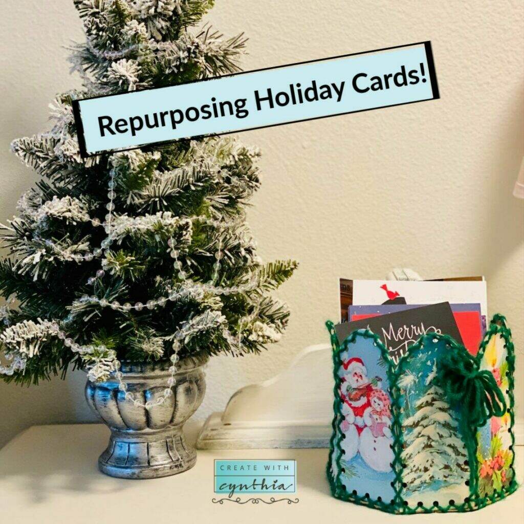 Repurposing holiday cards on the Weekly Round Up.