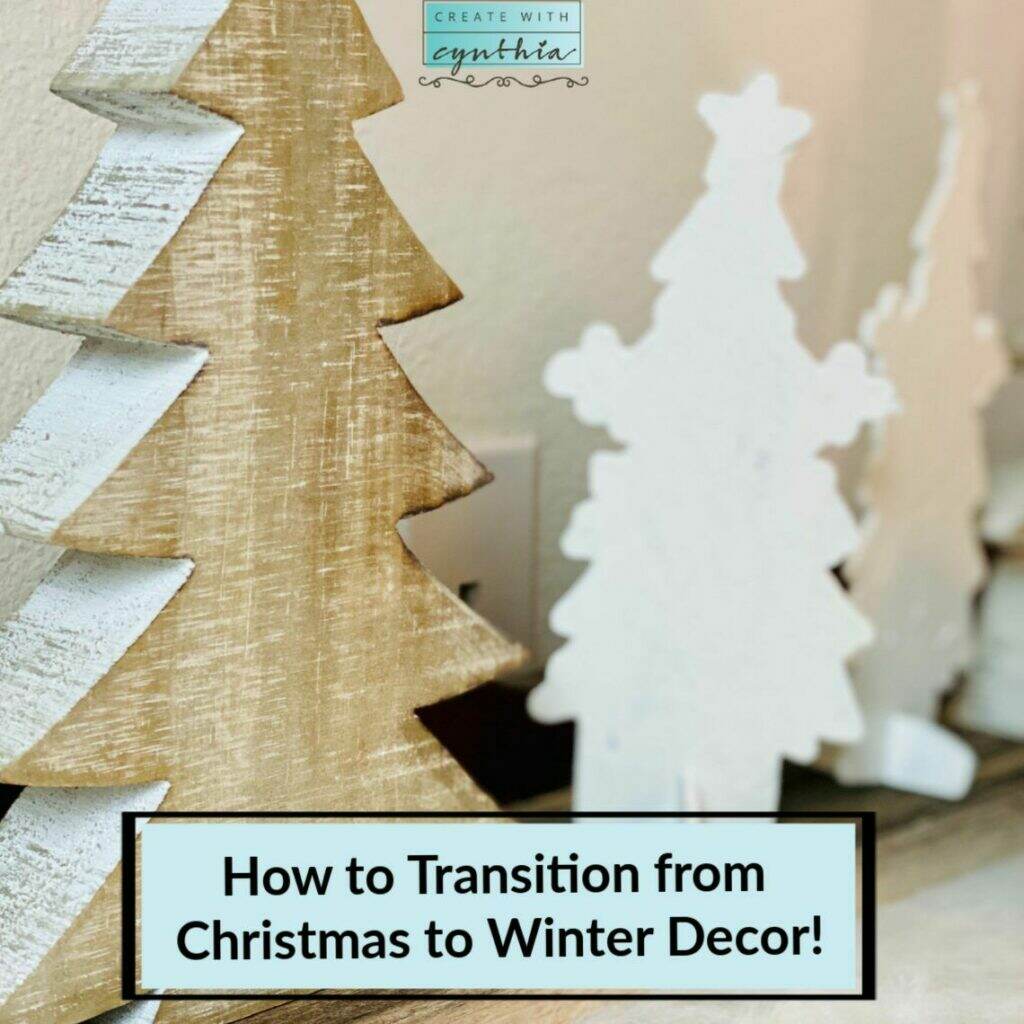 How to transition from christmas to winter decor on weekly round up.