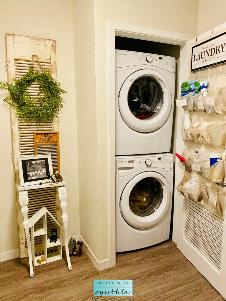 Laundry Closet Makeover on Create With Cynthia