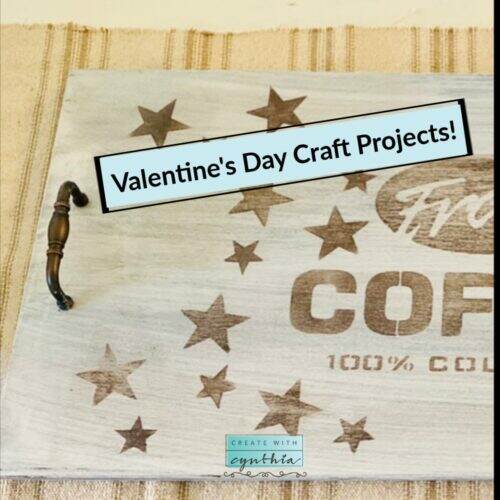 create with cynthia, cynthia nessel, a maker's studio, craft a beautiful life, enjoy the bragging rights, rescue and restore paint, valentine's day door mat, valentine's day crafts, valentine's day pillows, funky junks, old sign stencils, debi’s design diary diy paint,