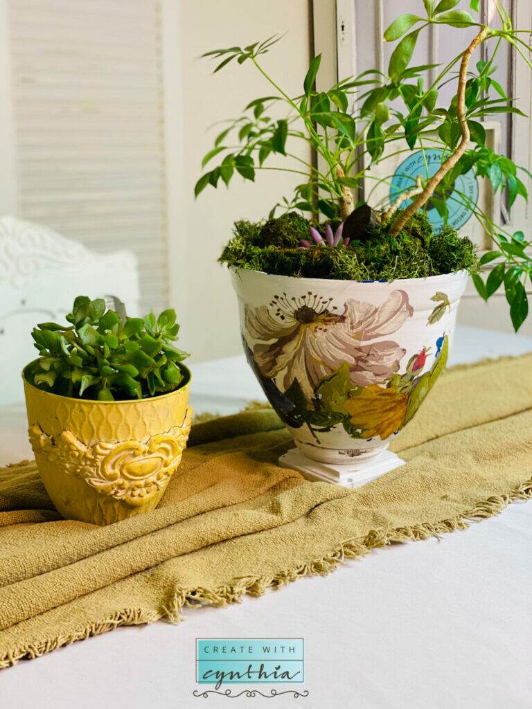 Spring Plastic Pots on Create With Cynthia!