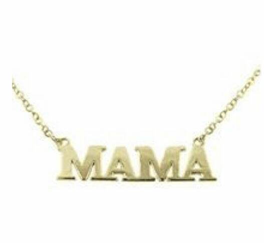 14K Gold Mama's Necklace 18"