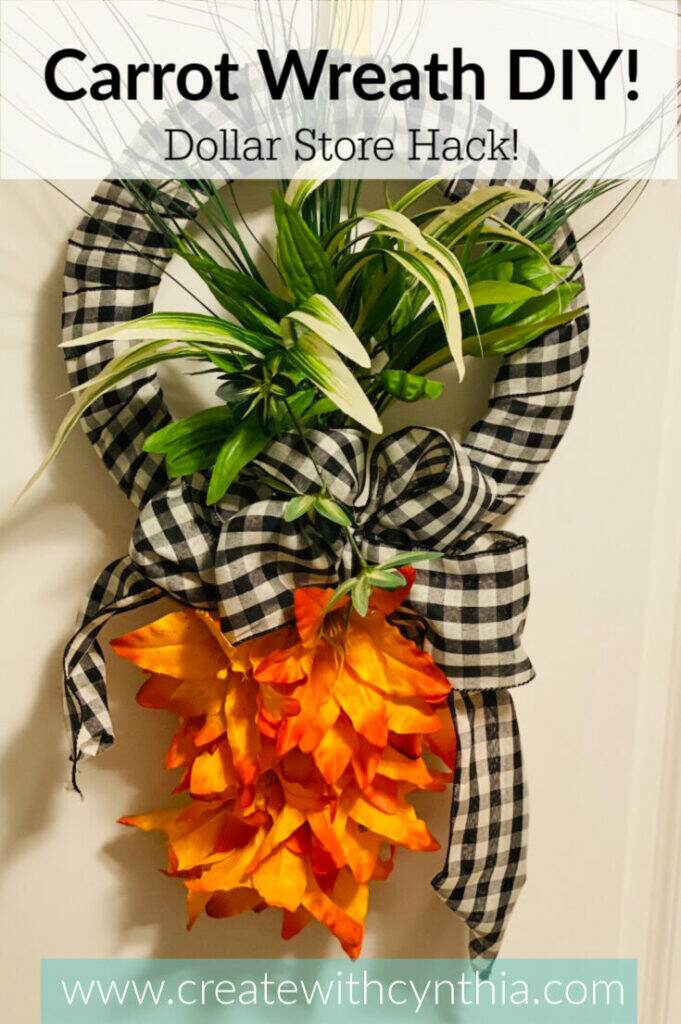 Easy to Make Carrot Wreath on Create With Cynthia!