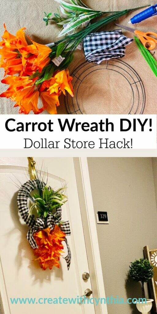 Easy to Make Carrot Wreath on Create With Cynthia!