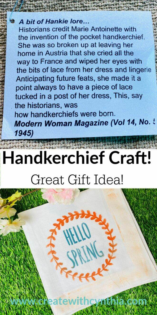 Hanky for your Honey? Handkerchief Craft Gift Idea! | Create With Cynthia