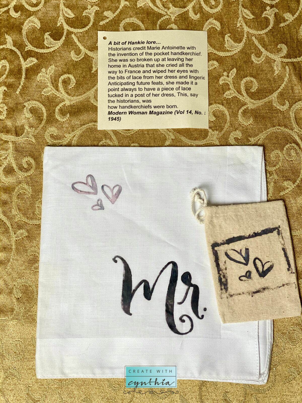 Hanky for your Honey? Handkerchief Craft Gift Idea! | Create With Cynthia