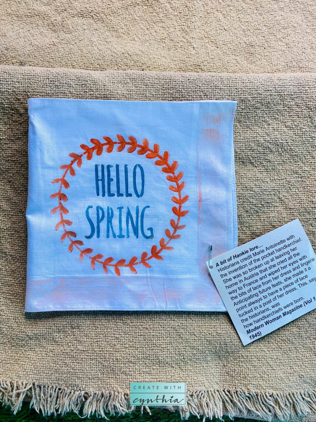 Hanky for your Honey? Handkerchief Craft Gift Idea! | Create With Cynthia