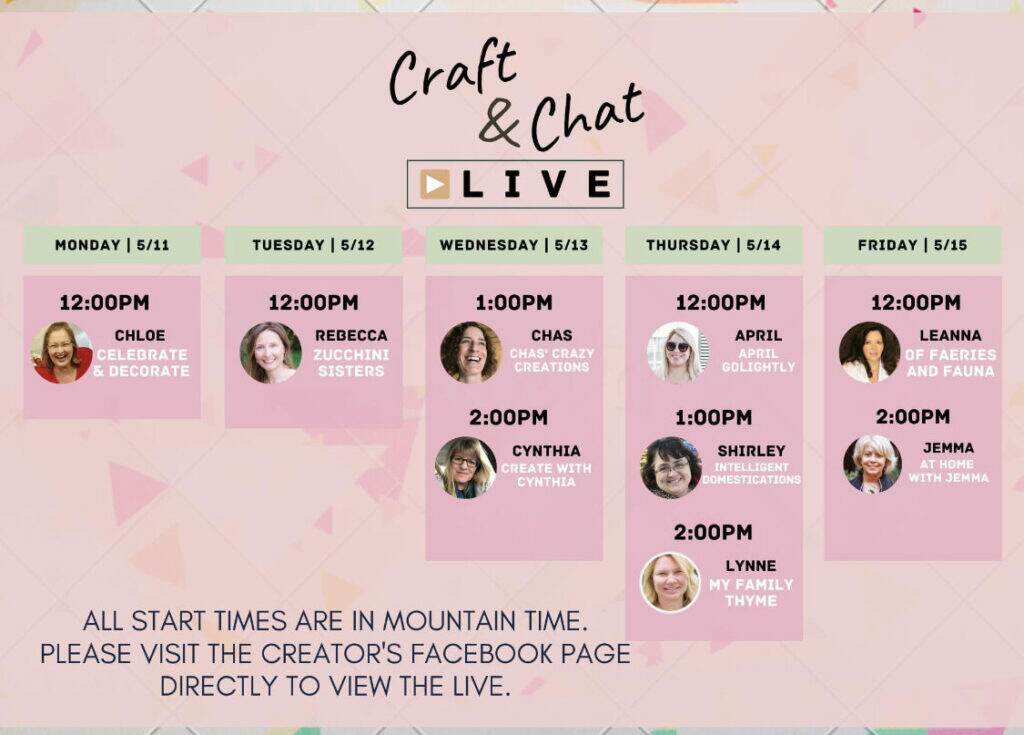 Craft and Chat Live on Facebook