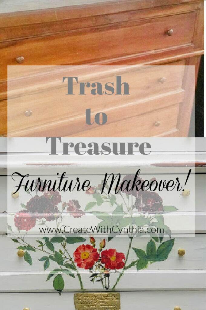 Trash to Treasure Furniture Makeover Pin on Create With Cynthia