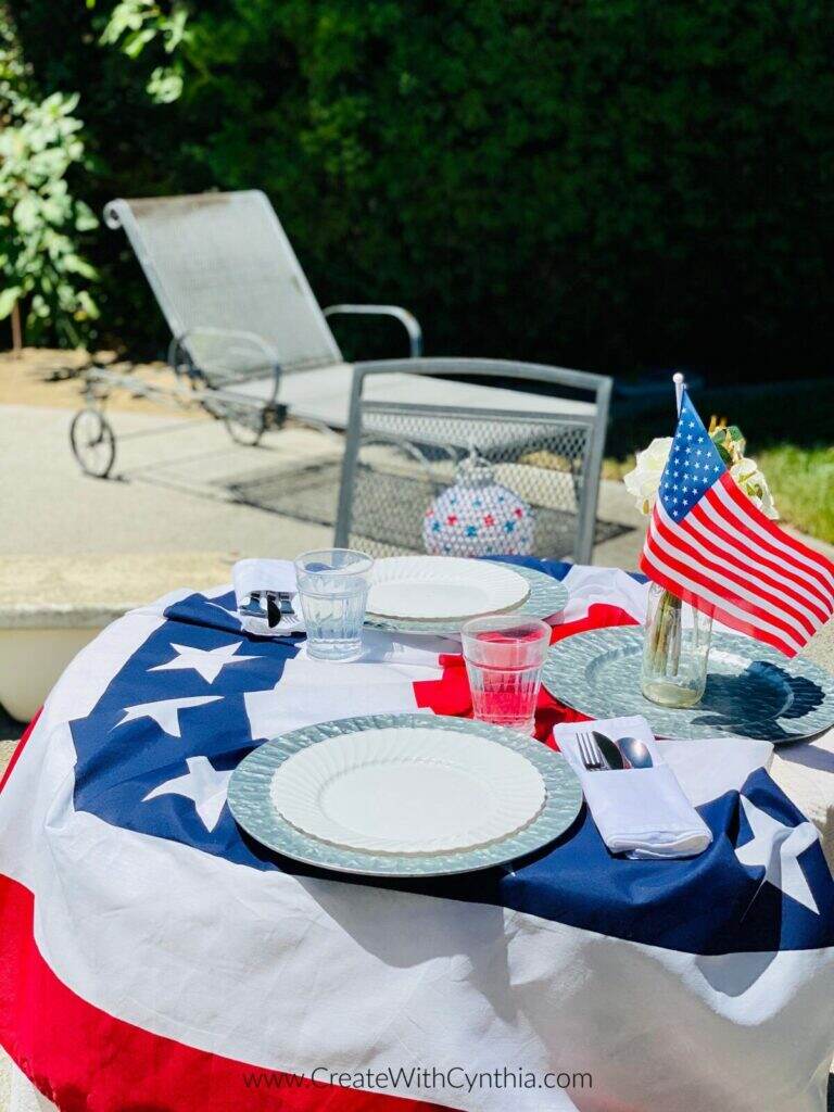 Outdoor Table in the Backyard