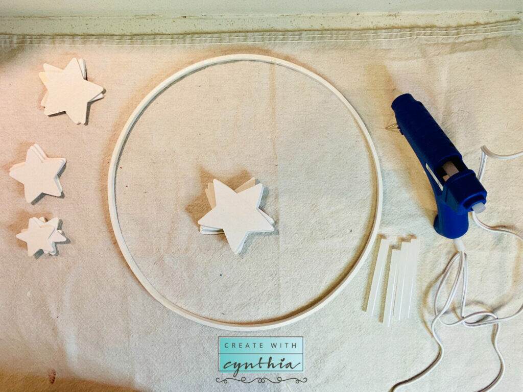 Gluing Stars on Hoop.