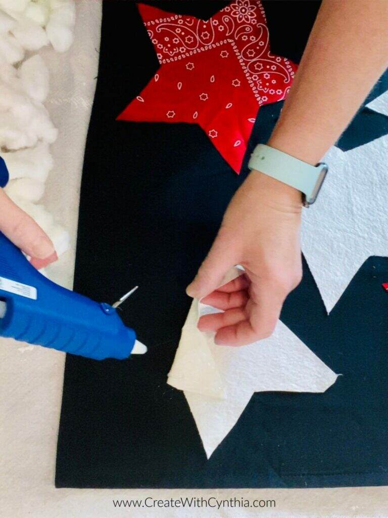 Gluing the stars from the bandana-3