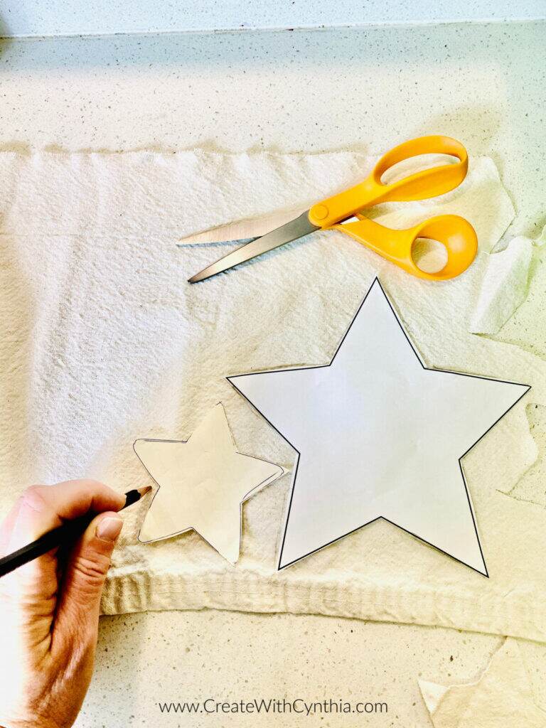 Making stars with the template.