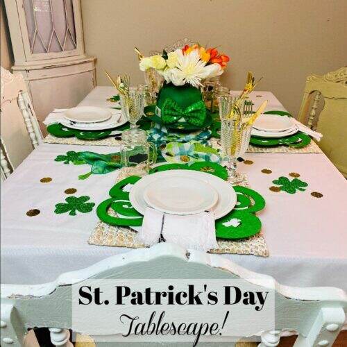 Dollar Store St. Patricks Day Tablescape on Create With Cynthia.