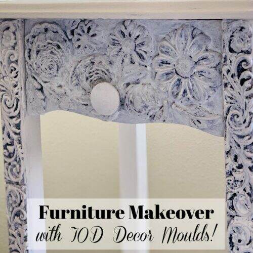 Furniture Makeover with IOD Decor Moulds on Create With Cynthia!