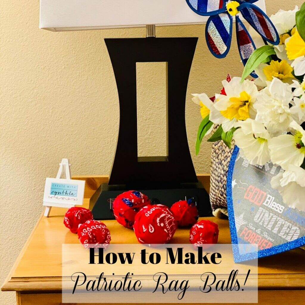 How to make Patriotic Rag Balls on Create With Cynthia