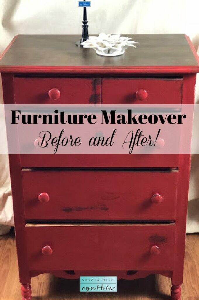 furniture makeover before and after pin