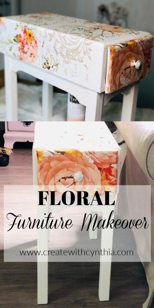 Little end Table Makeover on Create With Cynthia